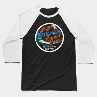 Matterhorn Bobsled Garage - White Circle For Darker Fabrics Baseball T-Shirt